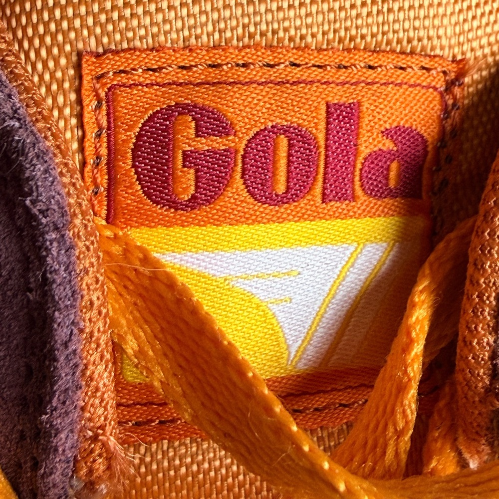 Gola Daytona Retro Sneakers Burgundy Orange White Men’s 11 - Picture 14 of 16